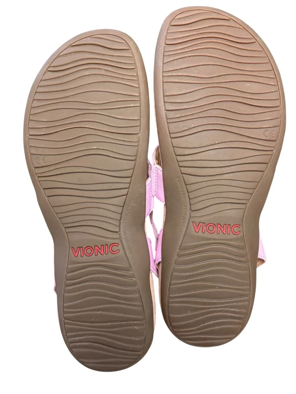 Vionic Lupe Orthotic Leather Sandals – Lavender Purple | Women’s Size 9